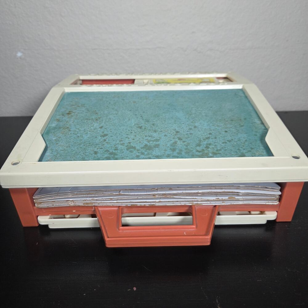 Vintage 1972 Fisher Price School Days Desk + Magnetic Letters Cards Incomplete - Picture 8 of 12